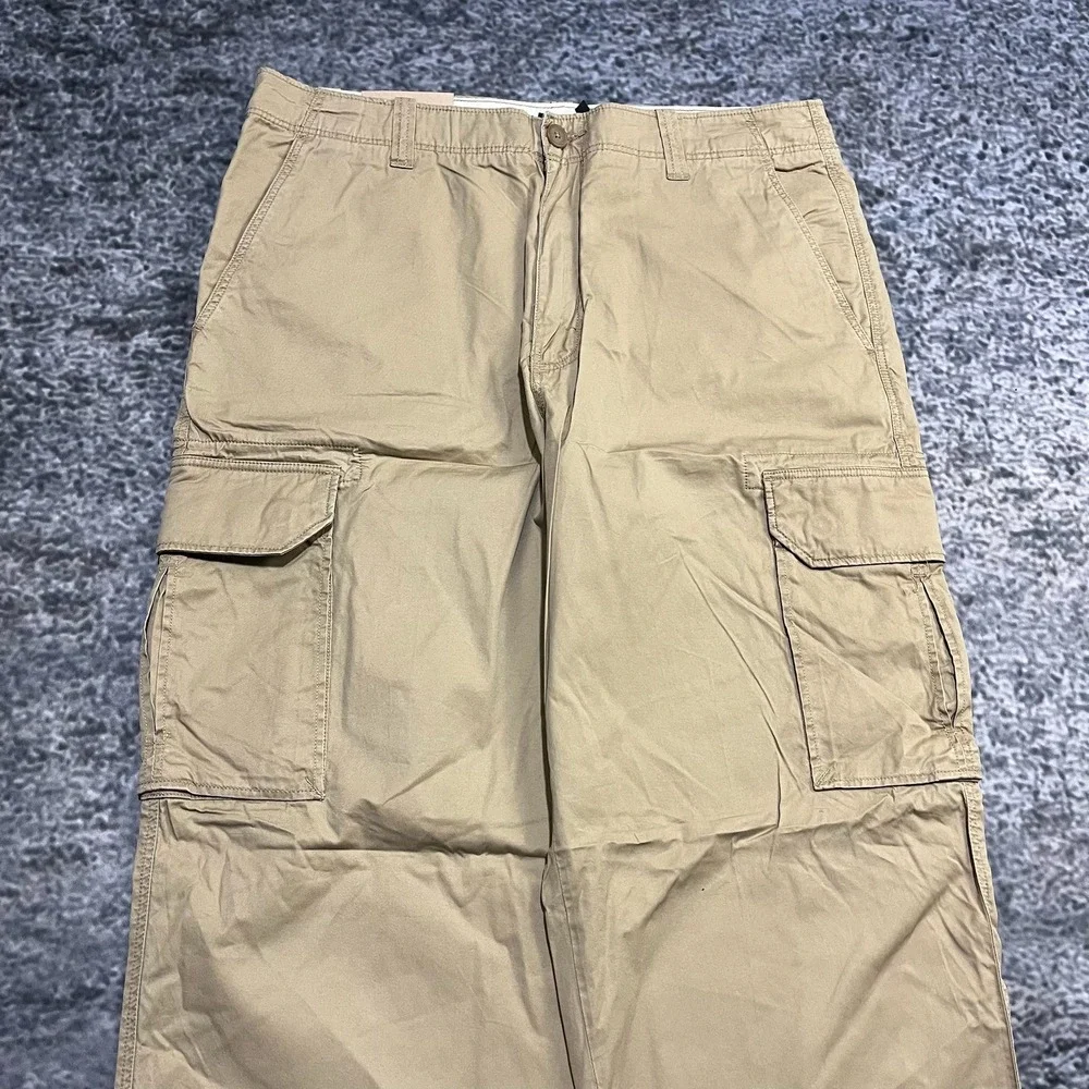 NWT J. Crew Cargo Pants Relaxed Fit Mens 34x30 Tan Ripstop Utility